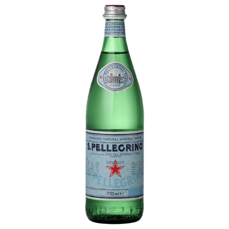 [100125] San Pellegrino Mineraalwater Acqua met koolzuur glas 75 cl per fles, doos 12 flessen