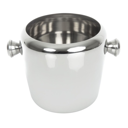 [LVA021] Olympia mini ijsemmer RVS 1Ltr 11,5(h) x 12,5(Ø)cm